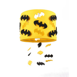 Batman hanging lamp, black with yellow accessories