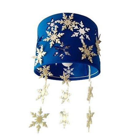 Felt snowflake lamp.