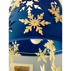 Felt snowflake lamp.