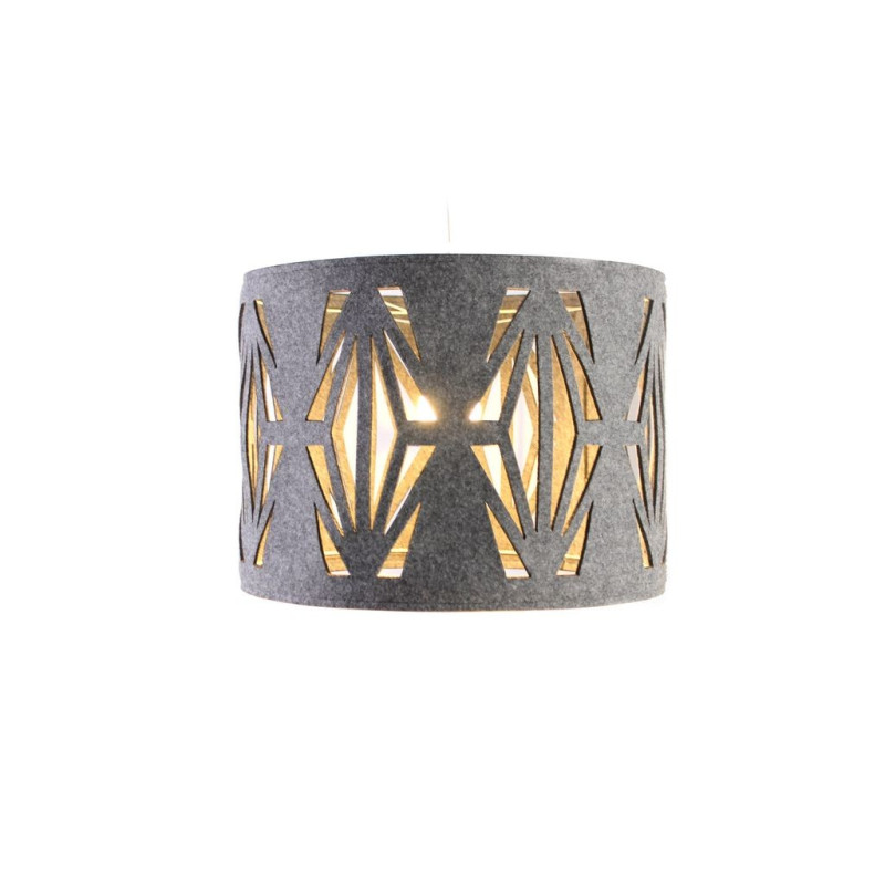 Aztec felt lamp, gray.