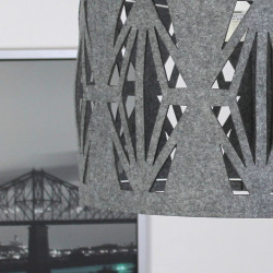 Aztec felt lamp, gray.