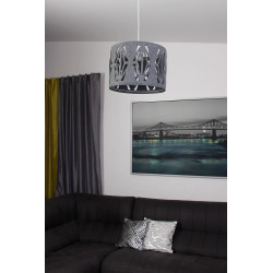 Aztec felt lamp, gray.