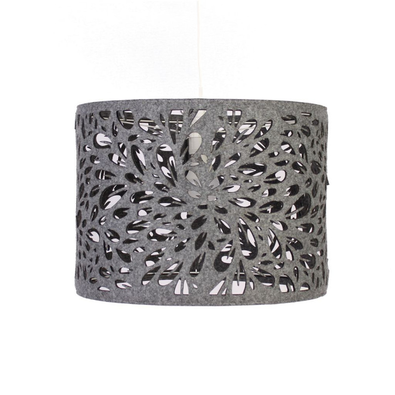 Felt lamp FLOWER gray.