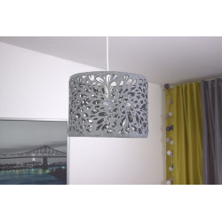 Felt lamp FLOWER gray.