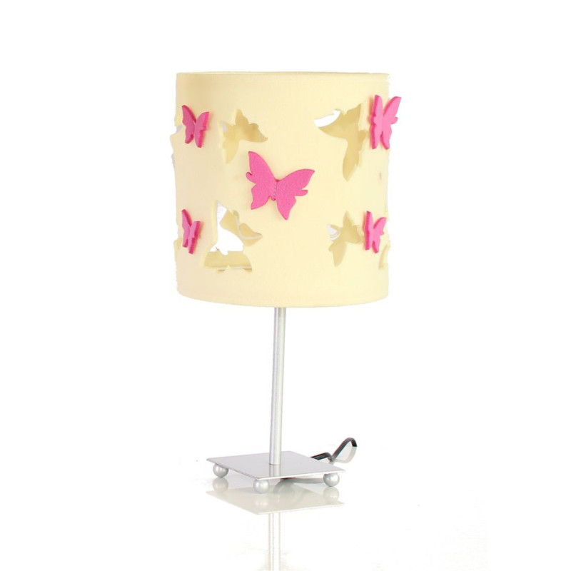 Ekri Butterfly night lamp with pink accessories