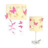 Ekri Butterfly night lamp with pink accessories