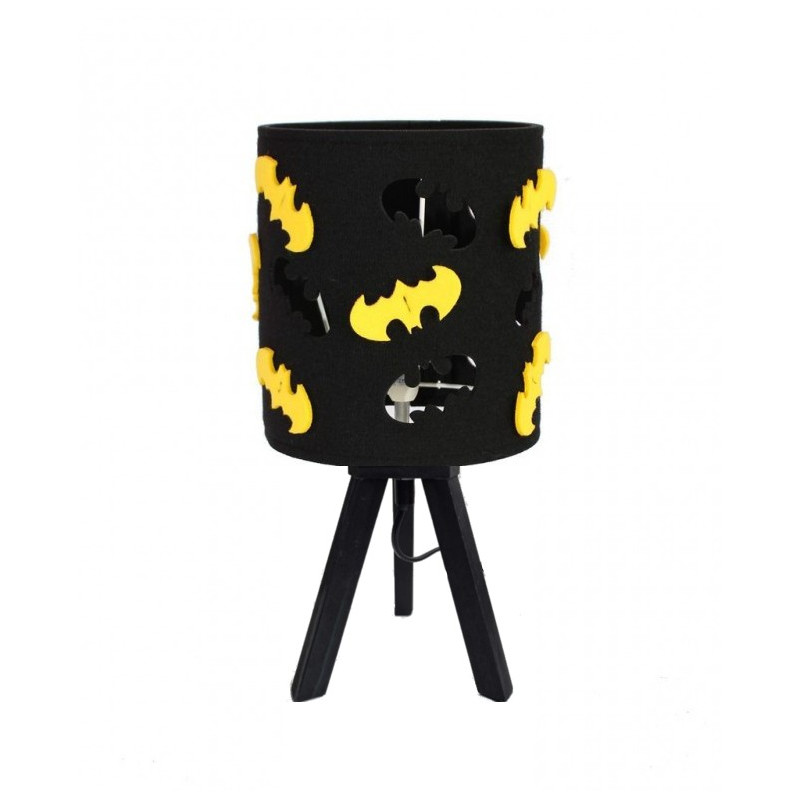 Batman night lamp, black with yellow accessories