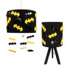 Yellow Batman night lamp with black accessories