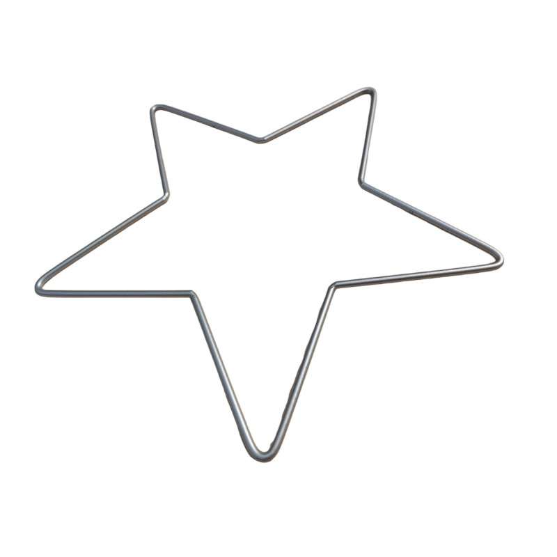 Srebrna gwiazda z drutu.