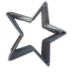 Srebrna gwiazda z drutu.