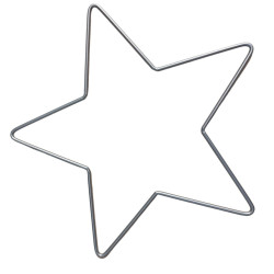 Srebrna gwiazda z drutu.