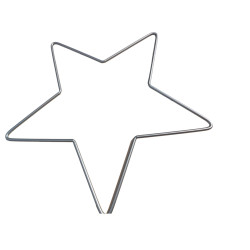 Srebrna gwiazda z drutu.