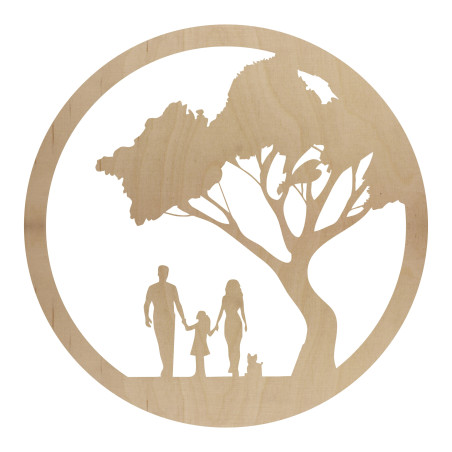 Happiness tree D103, made of plywood, 6 mm thick.