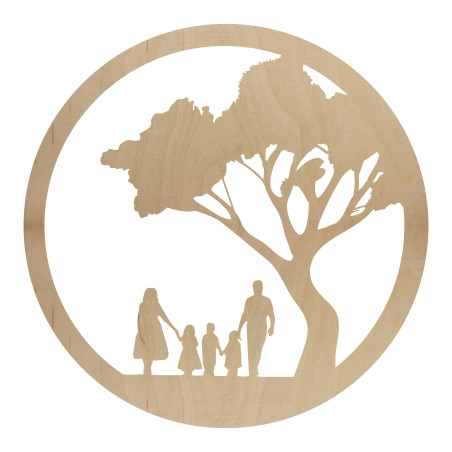 Happiness tree D105, made of plywood, 6 mm thick.