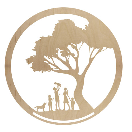 Happiness tree D107W, made of plywood, 6 mm thick.