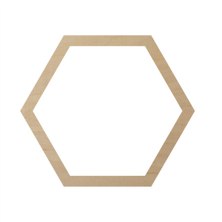 Drewniana, Drewniane obręcze do rękodzieła, ze sklejki 6mm HEKSAGON