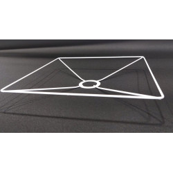 Stelaż do abażuru E27 , kwadratowy, kolor biały