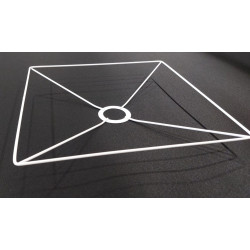 Stelaż do abażuru E27 , kwadratowy, kolor biały