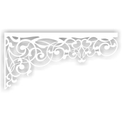 Ażur narożny do firan PiroN04 , jakość premium, grubość 1,5mm.