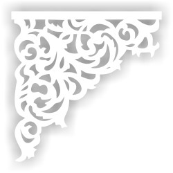 Ażur narożny do firan PiroN06, jakość premium, grubość 1,5mm.