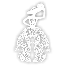 Zawieszka Dama liście do firan PiroDK02 , jakość premium, grubość 1,5mm.