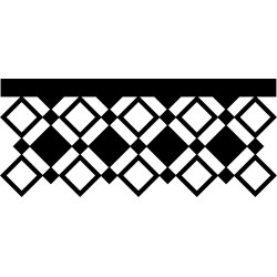 Lambrekin ażurowy PiroLA01 – geometryczny wzór | 25 cm wysokości |