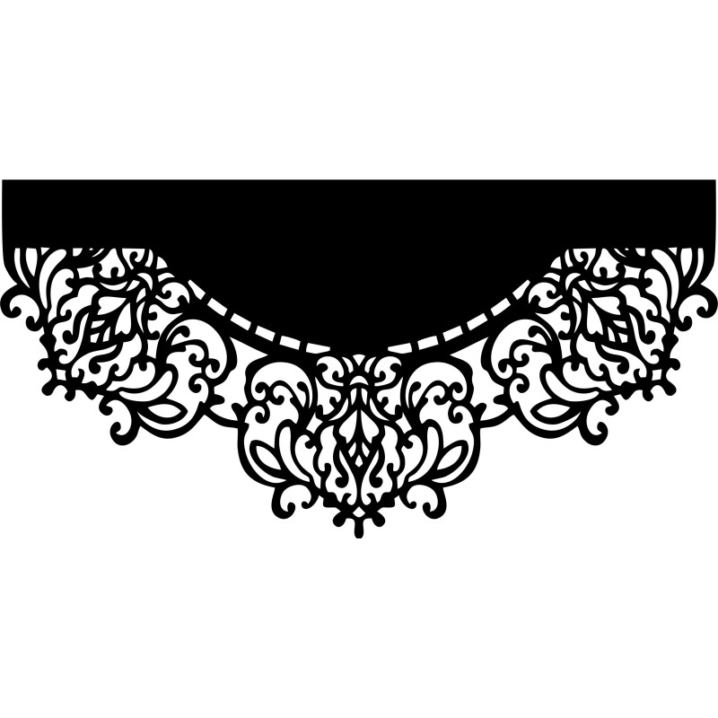 Ażur do firan wzór Piro54 Grubość 1,5mm jakość Premium 84x40cm kolor czarny- promocja