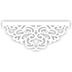 Ażur do firan wzór PiroA189,  jakość Premium, grubość 1,5mm 60x26cm biały  - promocja