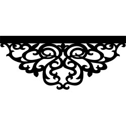 copy of copy of copy of copy of Openwork for curtains, pattern A06, black, premium quality