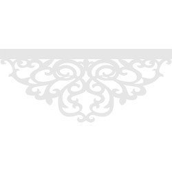Ażur do firan wzór PiroA189,  jakość Premium, grubość 1,5mm 60x26cm biały  - promocja