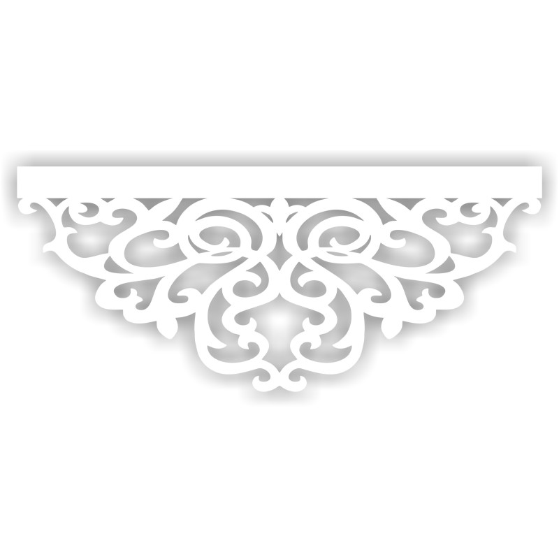 Ażur do firan wzór PiroA189,  jakość Premium, grubość 1,5mm 60x26cm biały  - promocja