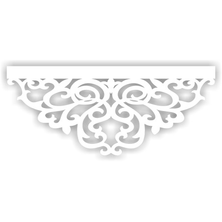 Ażur do firan wzór PiroA189,  jakość Premium, grubość 1,5mm 60x26cm biały  - promocja