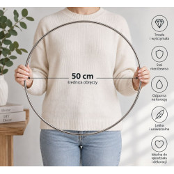 Okrąg z drutu 3 mm , fi 500 mm - nierdzewna