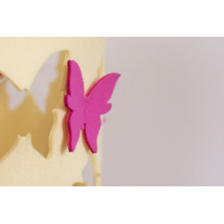 Ekri Butterflies hanging lamp with pink accessories